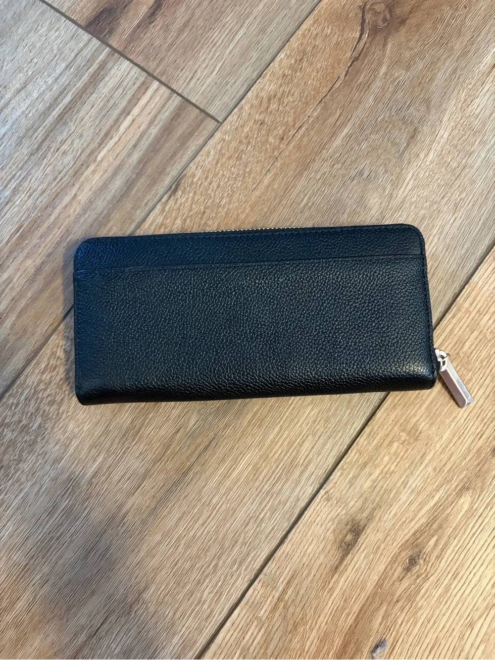 Long, Slim Black Leather Kate Spade Zip Wallet